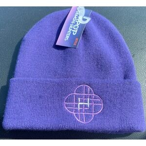 Netflix K-Pop Demon Hunters Purple Knit Beanie Hat New With Tags